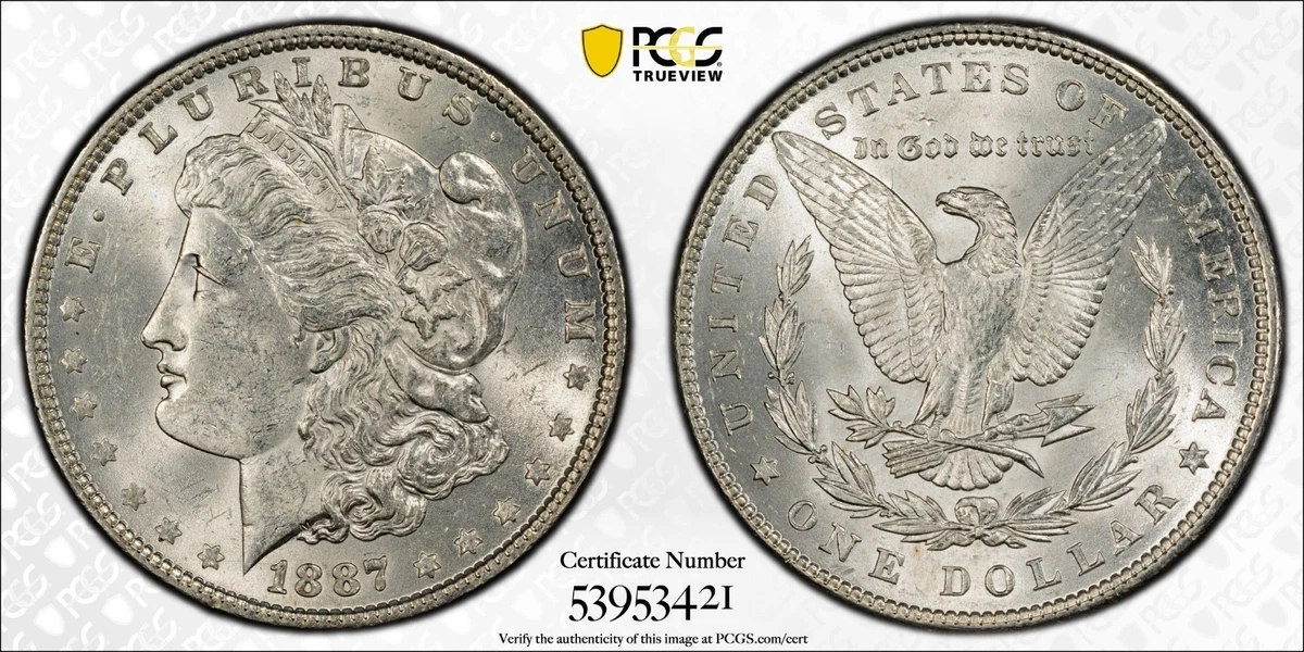 MS 62 Graded 1887 Year Morgan US Dollars (1878-1921) for sale | eBay