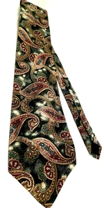 Corbata Le~Bil's Hombre 100% Seda Paisley Gris Beige Rojo Azul Púrpura Verde 4 x 57" - Imagen 1 de 4