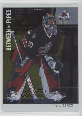 2002 ITG Be A Player Between the Pipes Gold Missing Serial Number Marc Denis #25 - Image 1 of 2