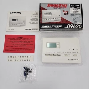 SaverStat 7 Day Programmable Digital Thermostat 09620 Maple Chase 2 Heat 2 Cool - Picture 1 of 14