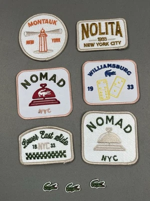 Lacoste Logo Patches Mixed Lot Iron On / Sew On For Clothes Bags etc - 9 Pcs - Image 1 of 4