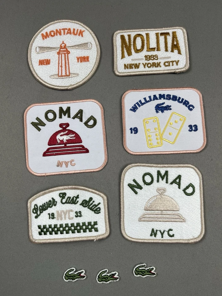 Lacoste Logo Patches Mixed Lot Iron On / Sew On For Clothes Bags etc - 9 Pcs - Image 1 of 4