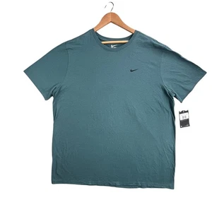 Nike Shirt Uomo 2XL Sport Teal FT Petto Swoosh Taglio Atletico T-shirt Nuova con etichette Gym Warlout - Foto 1 di 9