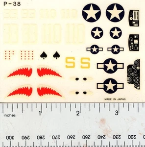 Hasegawa - P38J Lightning 1:72 scale.Decal only - Picture 1 of 1