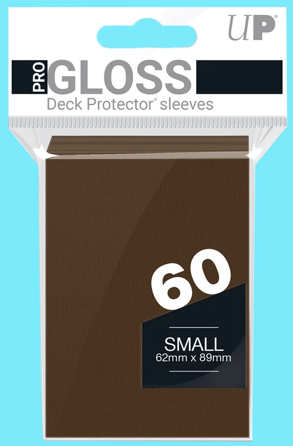 60 Ultra Pro Small GLOSS BROWN DECK PROTECTOR Card Sleeves Yugioh ccg tcg - Image 1 of 3