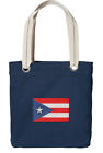 Puerto Rico Flag Tote Bag Fully LINED - 100% COTTON CANVAS