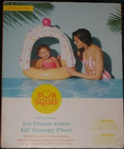 NEW Sun Squad Ice Cream Cutie Lil' Canopy Infant Pool Float Free Ship ! - Picture 1 of 1
