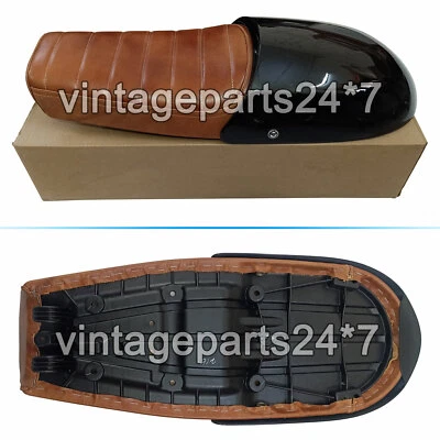 Royal Enfield GT & Interceptor 650 D8 Leather Double Seat & Black Hood - Imagem 1 de 4