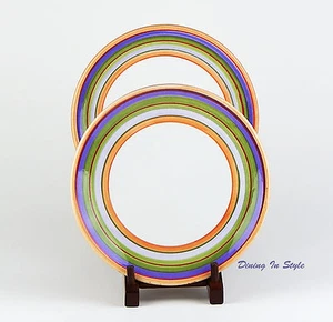 Set of 2 Salad Plates, SUPERB Condition! Orange Splash, Dansk - Picture 1 of 5