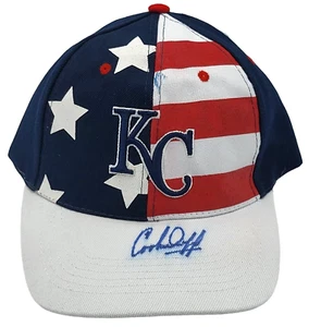 Kansas City KC Royals Hat Cookie Rojas Signature Baseball Autograph Snap Flag - Picture 1 of 8