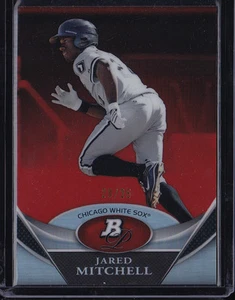 2011 BOWMAN PLATINUM RED REFRACTOR JARED MITCHELL #BPP84 WHITE SOX /25 RARE - Picture 1 of 1