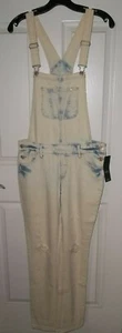 NWT Mossimo distressed stretch denim overalls acid wash choose sizes S/M - Picture 1 of 10
