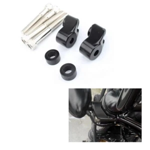 Kit de reubicación de señal de giro delantera apto para horquillas Harley 39 mm 49 mm Dyna FXDB cromadas - Imagen 1 de 11