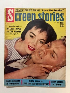 Screen Stories Dec 1956, Natalie Wood, Elvis, Guy Madison, Ingrid Bergman - Picture 1 of 8