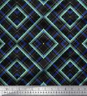 Soimoi Cotton Poplin Fabric Geometric Check Decor Fabric Printed-cvt