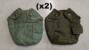 x2 Bolsa Cubierta Cantimplora de Agua Vintage Militar de EE. UU. ALICE LC-2 en OD/Verde Ranger - Imagen 1 de 4