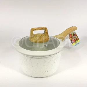 Authentic kitchen Ceramic Coating  2.5-qt 7.1" Saucepan New White - Picture 1 of 9