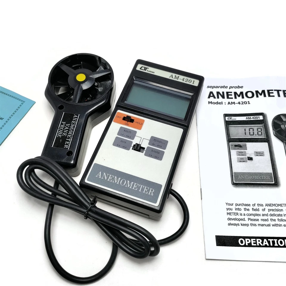 Lutron Separat Sonde Anemometer Modell AM-4201. Hergestellt IN Taiwan - Bild 1 von 4