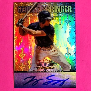 2011 Leaf Valiant #VA-GS1 - George Springer Auto Yellow & Blue #/99 RC Autograph - Picture 1 of 1