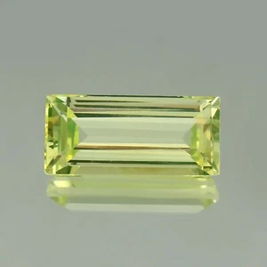 Natural Flawless Yellowish Green Chrysoberyl Baguette Loose Cut Gemstone 22x10MM - Picture 1 of 4
