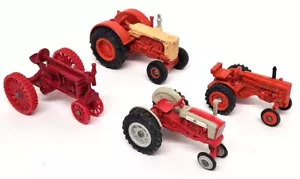 Ertl 1/64 Case John Deere Farmall Ford Tractor Set X4 Unboxed Diecast Farm - Picture 1 of 3