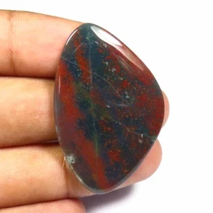 Handmade Fancy Bloodstone Gemstone 39x25mm Natural Red Smooth Cabochon BO-149 - Picture 1 of 4