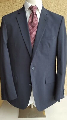 JOHN VARVATOS*EE. UU. Para hombres Lana a Rayas Negras 2 Btn 2 Vnt Spt Jkt 40R Canadá Foto 1 de 4