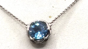 COLLANA DI DESIGN TACORI ORO 18 CARATI E TOPAZIO BLU STERLING - Foto 1 di 9