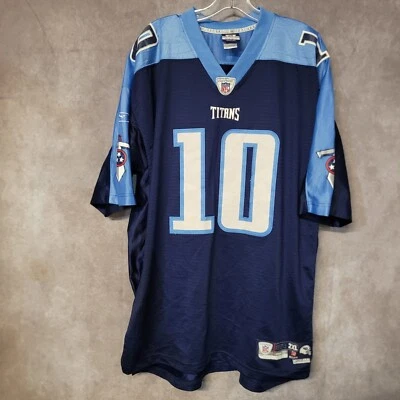 Vintage Reebok Authentic NFL Tennessee Titans Vince Young 10 Jersey Men 2XL Sewn - Image 1 of 4