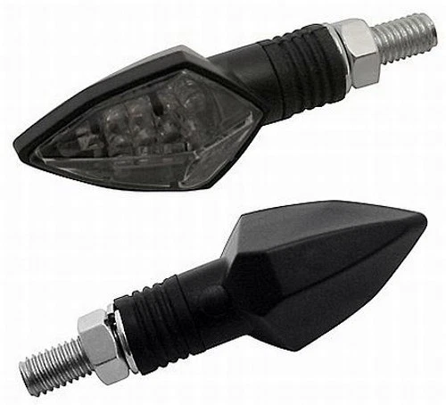 Schwarze LED Mini Blinker ROCK smoked signals indicators frecce nero - Bild 1 von 1