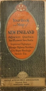 1926 Tour Book & MAP of NEW ENGLAND- MAINE Automobile Association- Vintage ILLUS - Picture 1 of 4