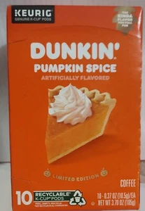 DUNKIN DONUTS Pumpkin Spice COFFEE Keurig-10 K-CUPS-EXP 6/26 - Picture 1 of 1
