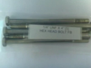PERNOS DE CABEZA HEXADECIMAL UFB125/32.   1/4"" UNF X 4"" de largo.       FB X 5 - Imagen 1 de 1