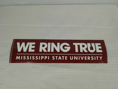 Mississippi State Bulldogs We Ring True Bumper Sticker Miss State Bulldogs WOW Cover