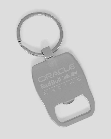 Red Bull Racing F1 Bottle Opener Keychain- Silver Cover