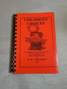 VTG 1994 Dr. W. J. Creel School Melbourne Florida Children's Choices Cookbook - Picture 1 of 5