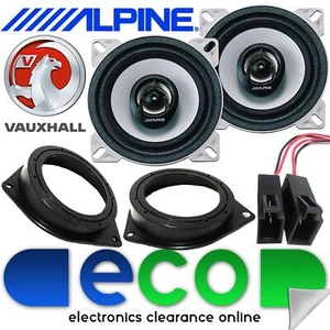 VAUXHALL ASTRA G MK4 Alpine 360 Watts 10cm 4" Rear Door Car Speakers & Brackets - Picture 1 of 1