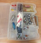 Plano Tackle Box / Case With Multiple Style Lures, Worms, Hooks & Weights! *READ