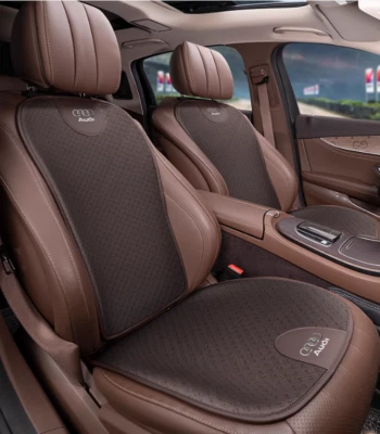 Capa de assento de carro couro seda gelo para Audi-S3, S4, S5, S6, S7, S8 - 4 peças - Imagem 1 de 4