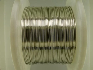 Alambre de lujo de plata de ley medio redondo medidores medio duros 22-14 - Imagen 1 de 5