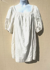 Old Navy Kleid Etuikleid Puffärmel Taschen gefüttert elfenbein Gr. 3 X ~Neu mit Etikett~ - Bild 1 von 3