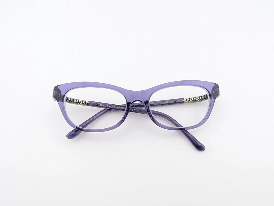 Bvlgari Eyeglasses Frames Only, 4091-B 5323, 51-17-135, Purple, Made in Italy - Image 1 of 4