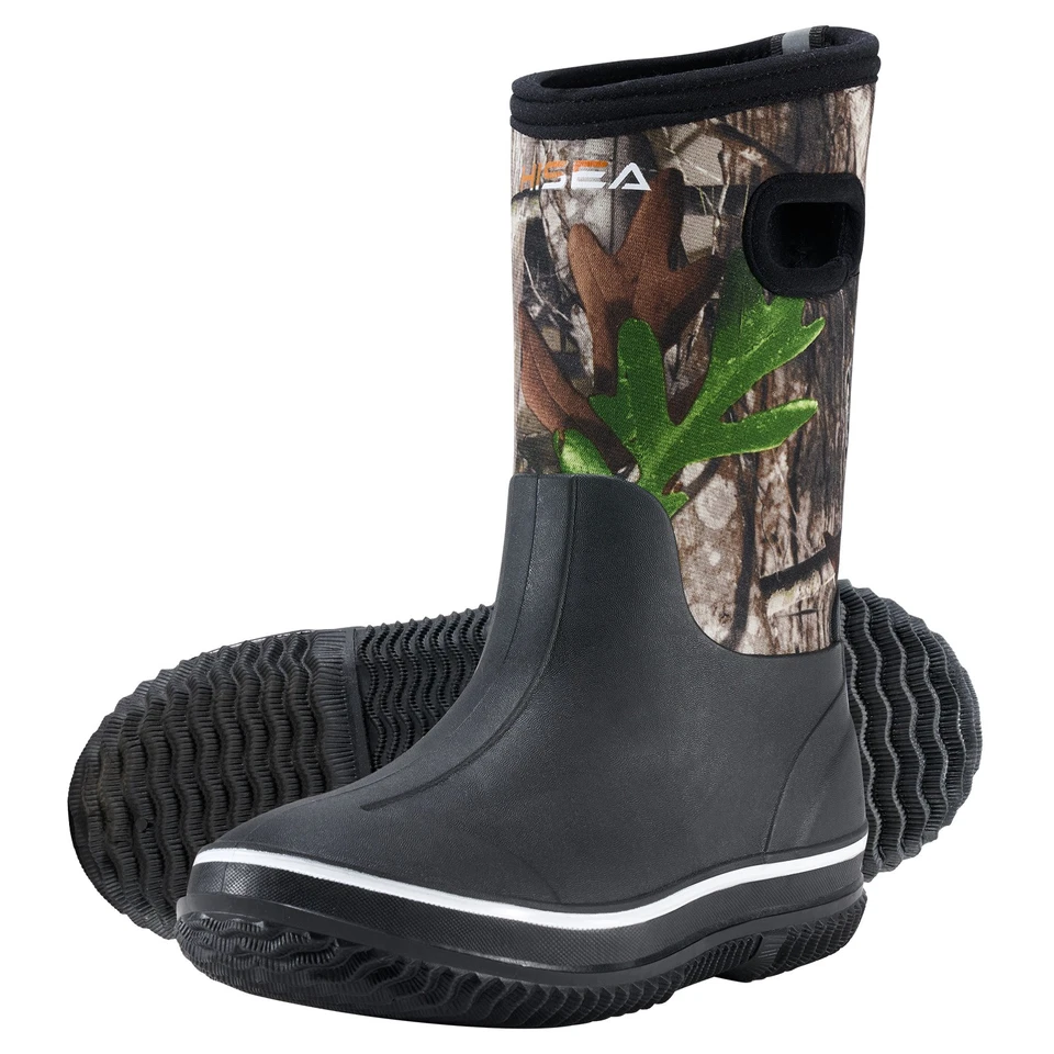HISEA Kids Rain Boots w/Handles Waterproof Non-Slip Playing Camping Mud Boots - Image 1 of 4