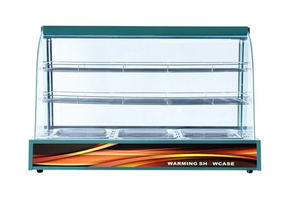 COMMERCIAL GREEN HOT FOOD CHICKEN WARMER DISPLAY CABINET SHOWCASE - Image 1 of 4