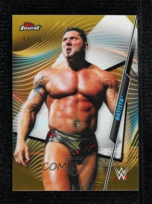 2020 Topps Finest WWE Extended Set Gold Refractor /50 Batista #121 - Image 1 of 2