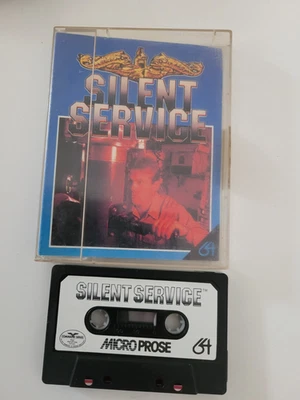Silent Service C64 Cassette Tape + Box Micro Prose FR - Image 1 of 2
