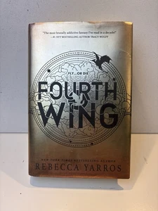 Fourth Wing Rebecca Yarros Fantasy Novel Hardcover First Edition Dragon Riders - Foto 1 di 9