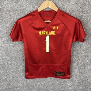 Under Armour Maryland Terrapins #1 Red Football NCAA Jersey Youth Size 6 - Picture 1 of 6