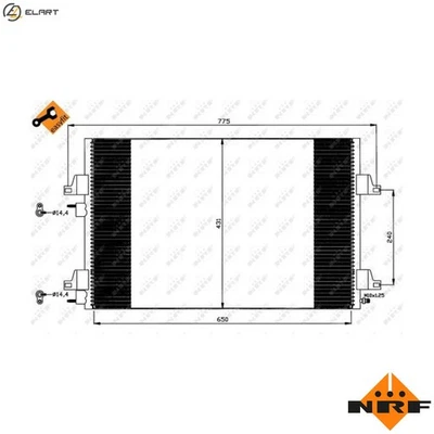 CONDENSER AIR CONDITIONING 35557 FOR RENAULT ESPACE/IV/Mk G9T743/742 2.2L 4cyl - Image 1 of 4