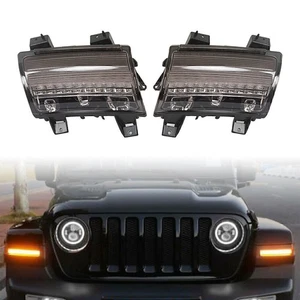 2pcs LED Wheel eyebrow Streamer Turn Signal light For Jeep wrangler JL 2018-2020 - Picture 1 of 10